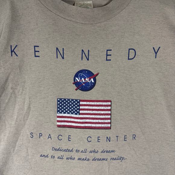 VTG 90's Corporate Item Nasa Kennedy Space Center T-Shirt sz M Single Stitch - Picture 3 of 7